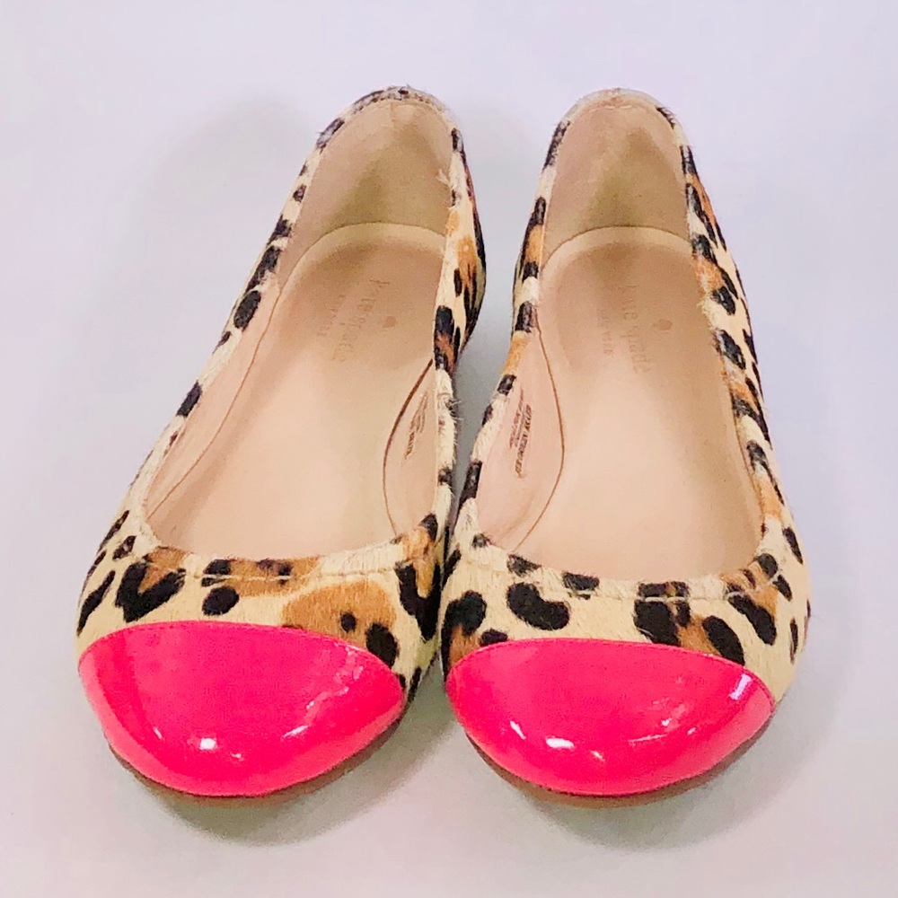 kate spade NY Terry Leather Cap-Toe Ballet Flat 7M